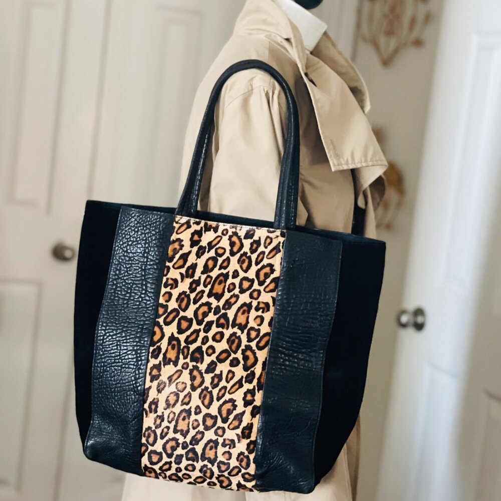 EUC Yosi Samra Multi Panel Leather Tote Bag